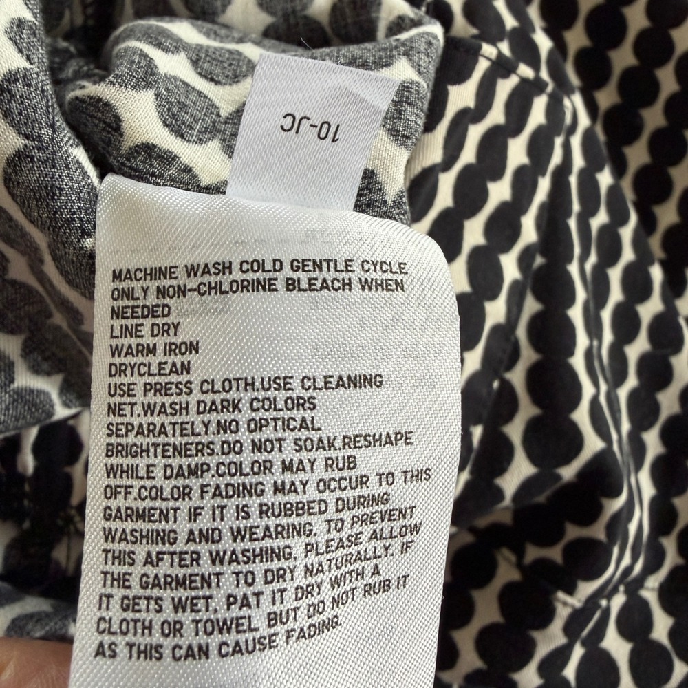 Marimekko x Uniqlo Pienet Kivet Long Sleeve Belted Jumpsuit Button Front sz L - Picture 5 of 10
